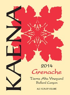 2014 Tierra Alta Grenache