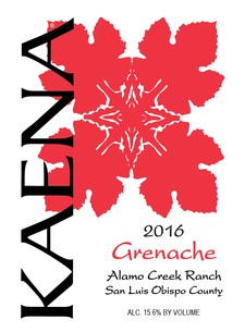 2016 Alamo Creek Grenache