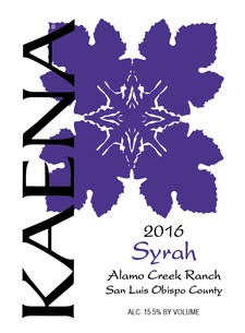 2016 Alamo Creek Syrah