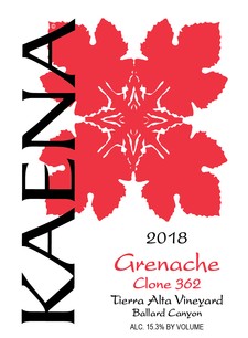 2018 Clone 362 Grenache