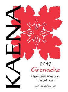 2019 Thompson Vineyard Grenache
