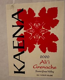 2020 Ali'i Grenache